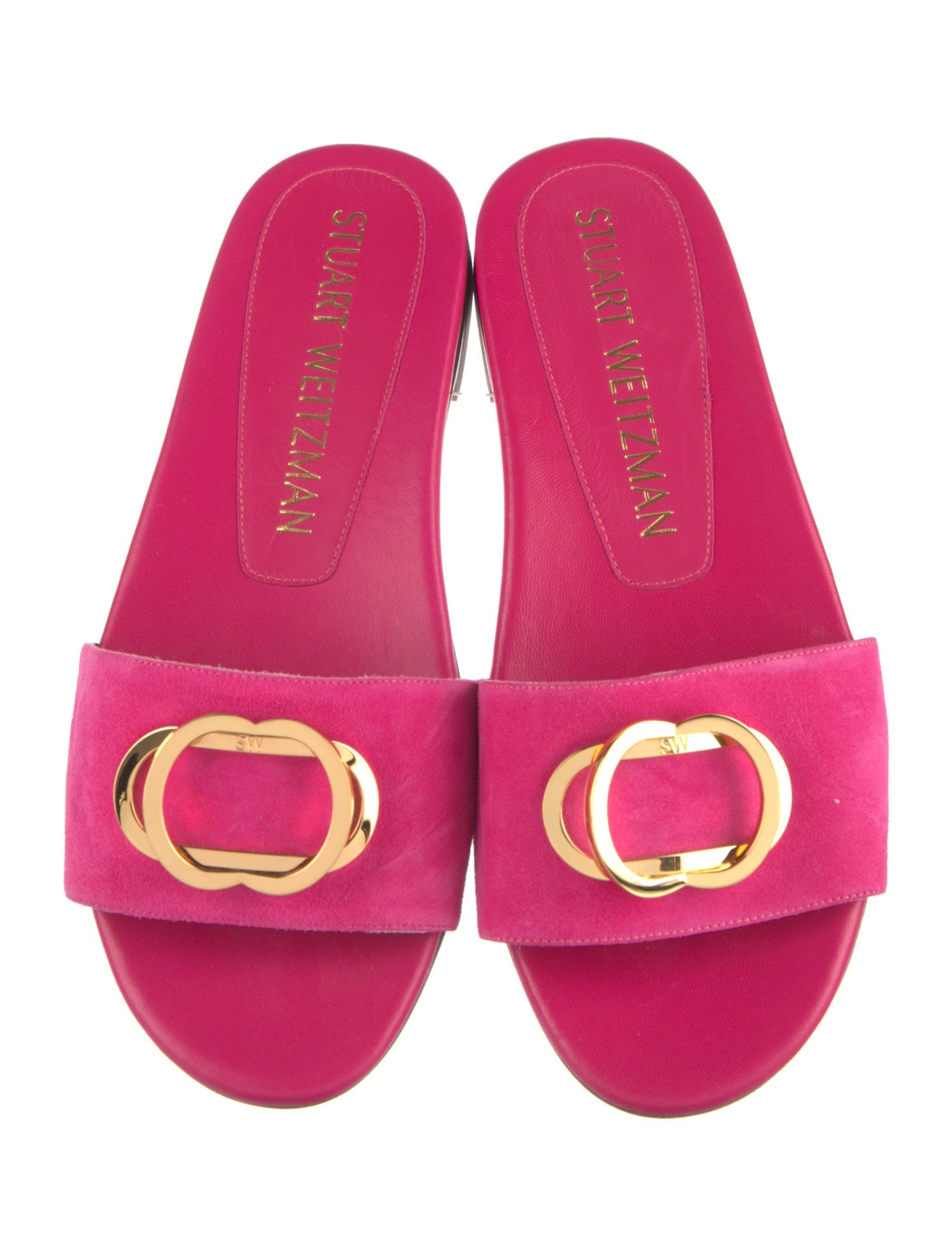 Stuart Weitzman Suede Slides